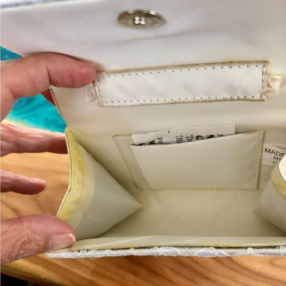 Vintage Girls White First Holy Communion -Flower-Easter Girl Clutch Purse - Picture 5 of 5